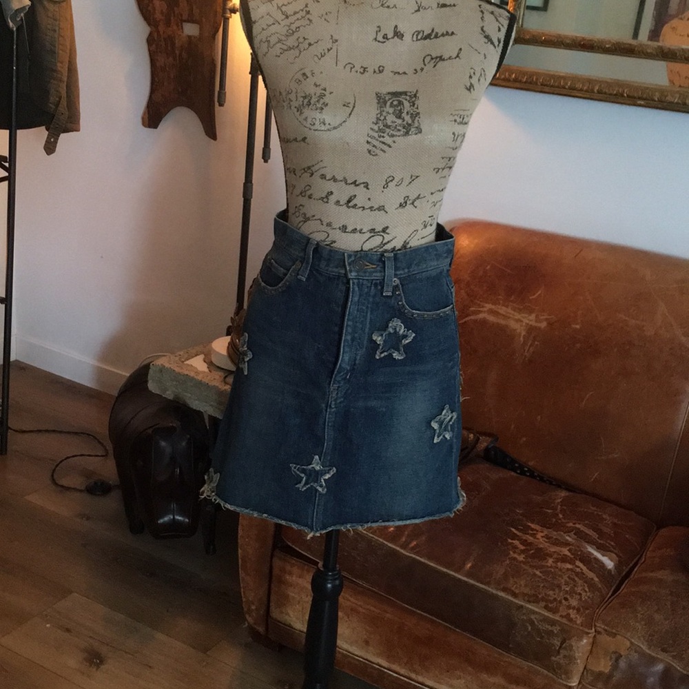 Saint Laurent Denim Mini Skirt S (28)